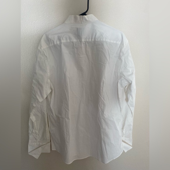 NWT Gollnwe white tuxedo shirt pleated front bib wingtip collar French cuffs L - Picture 6 of 7